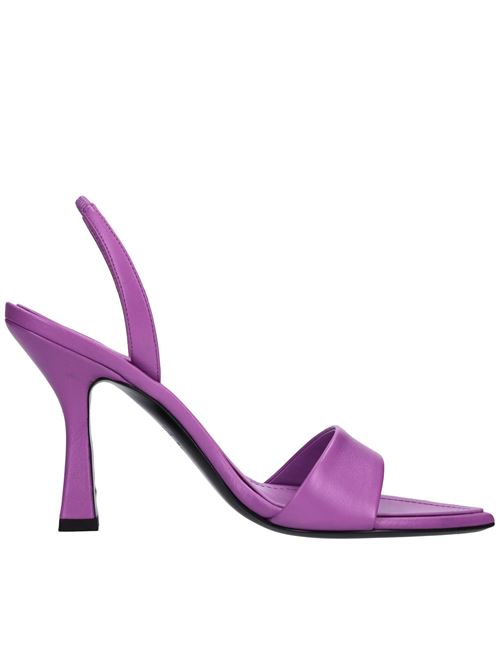 Leather sandals 3JUIN | LILY-W23 095 SYRIA ASHAMETHYST